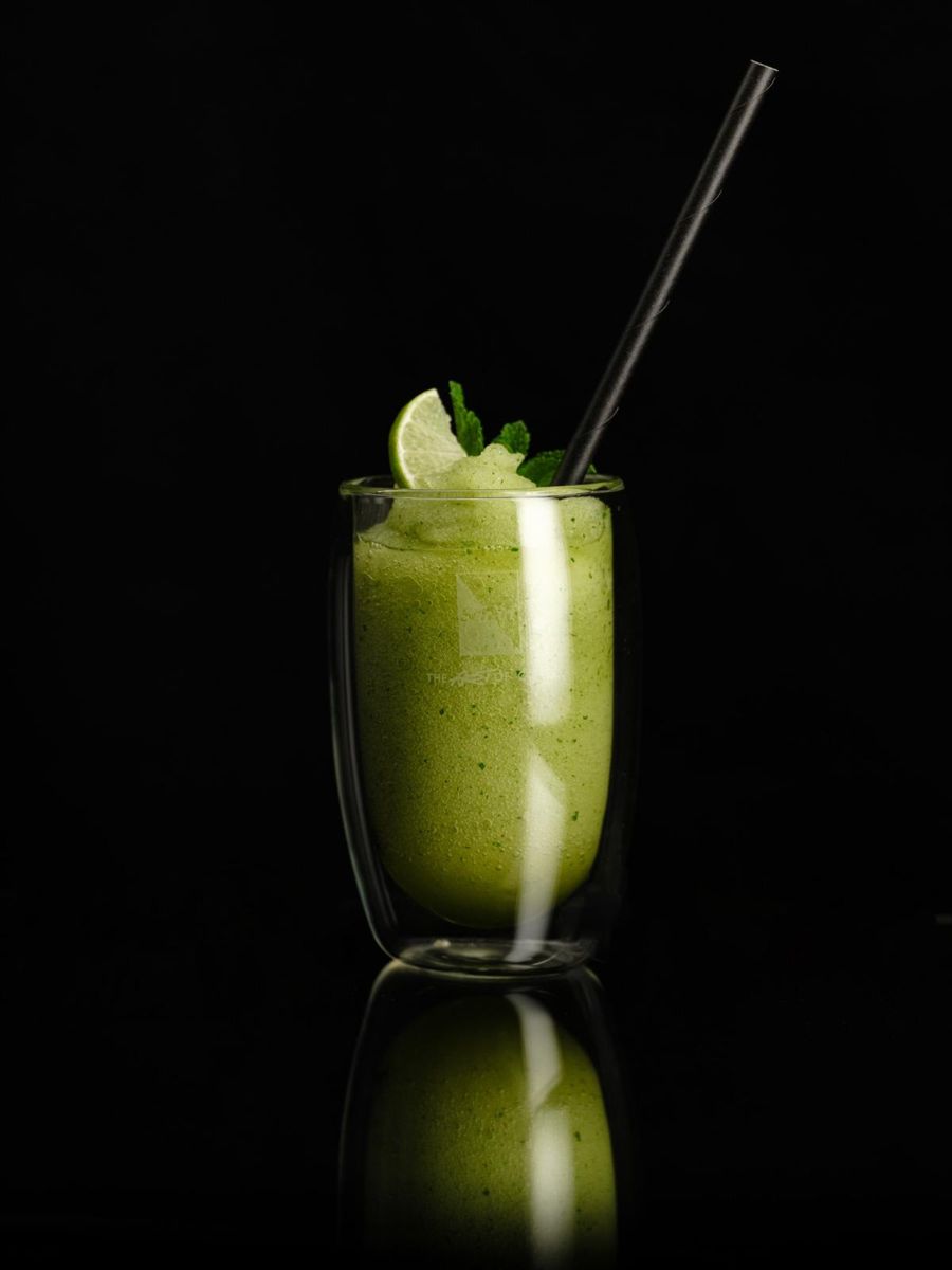 Matcha Latte im Glas